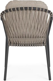 Sedia da esterno marrone chiaro in metallo Edvige – Bizzotto