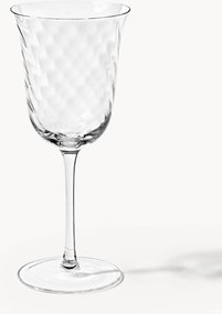 Set di 4 bicchieri da vino in vetro soffiato Swirl