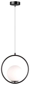 Lampada Da Soffitto Pensile Di Vetro Palla Oro Bianco Oro G110-1W BLACK WHITE