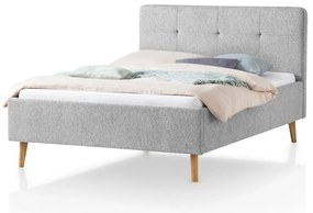 Letto matrimoniale imbottito grigio chiaro rete non inclusa 140x200 cm Smart – Meise Möbel