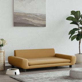 Lettino per cani marrone 100x54x33 cm in velluto