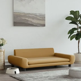 Lettino per cani marrone 100x54x33 cm in velluto