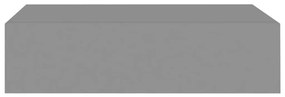 Scaffale con cassetti da parete grigio 40x23,5x10 cm in mdf