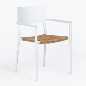 Pack da 2 sedie da giardino impilabili in alluminio Amadeu Bianco - Sklum