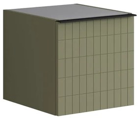 Struttura semi colonna da bagno Pixel 1 anta laccato opaco verde salvia L 40 x H 40 x P 45.5 cm