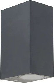 Lampada da parete intelligente grigio scuro IP44 incl. 2 WiFi GU10 - Baleno