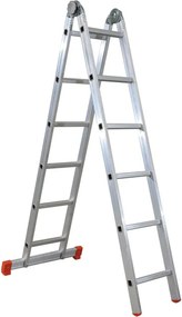 Scala multiposizione FACAL Hobby in alluminio 6 + 6 gradini portata massima 150 kg EN 131 per lavori fino a 4.6 m