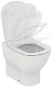 Vaso WC filomuro IDEAL STANDARD idealmood aquablade, sedile incluso P 55.5 x L 36.5 x H 46 cm bianco