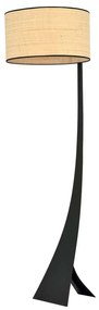 Piantana Contemporaneo Indra Acciaio Nero Marrone 1 Luce E27 Ip20