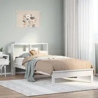 Letto Libreria senza Materasso Bianco 100x200 cm Legno di Pino 855718