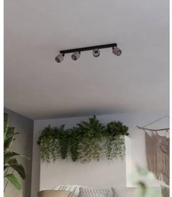 Eglo 43659 - Faretto ROSLEY 4xE14/40W/230V nero/beige