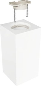 Plafoniera Quadrata 70x70mm h140mm GU10 in Gesso Pitturabile
