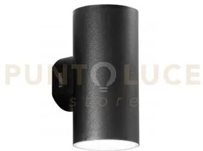 Applique led polo in policarbonato nero 2x 8w 1600lm cct ip65 16,2x...