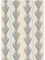 Nina Campbell Tapete Meridor - Blue/ Chocolate