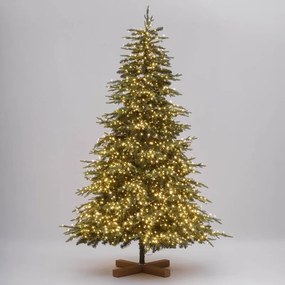 Albero di Natale artificiale Deluxe illuminato verde H 195 cm x ø 120 cm