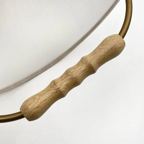 Lampadario regolabile RAMONA 1xE27/60W/230V marrone/bianco/rovere