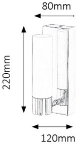 Rabalux 5749 - Applique a LED da bagno JIM 1xLED/5W/230V IP44