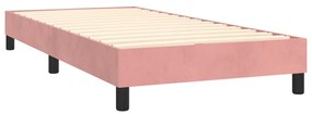 Giroletto a molle rosa 90x200 cm in velluto
