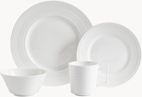 Servizio da colazione in Fine Bone China Intaglio 4 pz