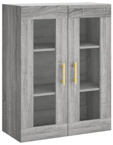 Armadietti a parete 2 pz grigio sonoma in legno multistrato