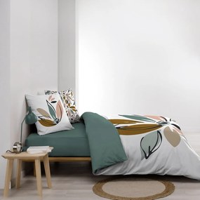 Set copripiumino e federa bianco in cotone per letto matrimoniale ed esteso 240x220 cm Octavia – douceur d'intérieur