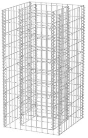 Gabbione Letto Rialzato da Giardino in Acciaio 50x50x100 cm