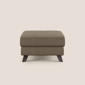 Moon Pouf contenitore e piedini alti in microfibra impermeabile T11 marrone
