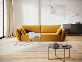 Divano color senape con rivestimento in velluto 208 cm Vanda – Mazzini Sofas