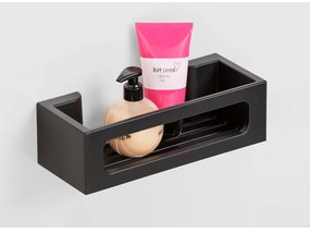 Mensola in plastica nera autoportante per il bagno Bralia - Wenko