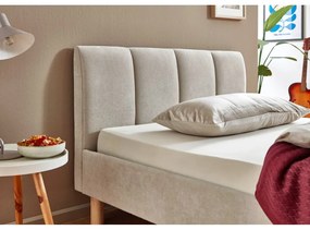Letto singolo imbottito beige rete non inclusa 120x200 cm Joker – Meise Möbel