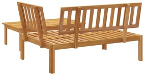 Set divani pallet da giardino 2pz in legno massello di acacia