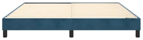 Giroletto a molle blu scuro 160x200 cm in velluto