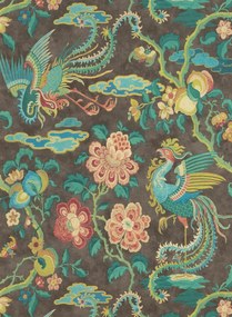 GP & J Baker Carta da parati Chifu - Charcoal/ Multi