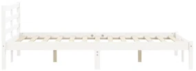 Giroletto bianco 120x200 cm in legno massello di pino