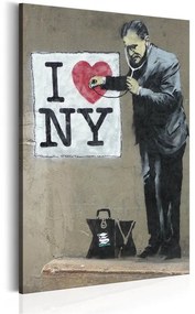 Quadro I Love New York by Banksy  Colore Beige, Dimensioni e Misure 40x60