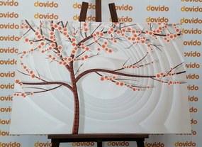 Quadro su tela – Albero moderno su sfondo astratto