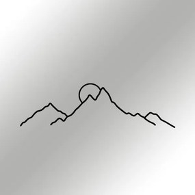 Decorazione da muro 100x29 cm montagne metallo