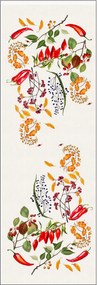 Runner in lino lavato Piments