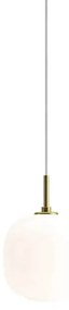 Louis Poulsen - VL45 Radiohus Lampada a Sospensione Ø175 Brass/Glossy Opal Glass Louis Poulsen