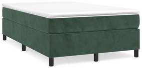 Giroletto A Molle Con Materasso Verde Scuro 120x190 Cm Velluto /