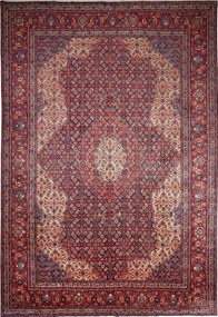 Sarouk Tappeto 420 x 290 Rosso (Iran) Annodato A Mano