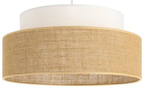 Lampadario a sospensione con filo BOHO 1xE27/60W/230V diametro 40 cm bianco/beige
