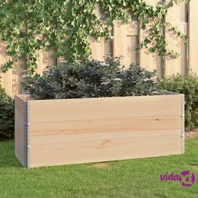 vidaXL Fioriere Rialzate 3 pz 50x150 cm in Legno Massello di Pino