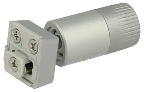 Mini Lampada Binario Faretto Led 12V 1W Bianco Neutro Snodabile Per Sistema Binario Guida Barra Plastica Elettrificata CB2107