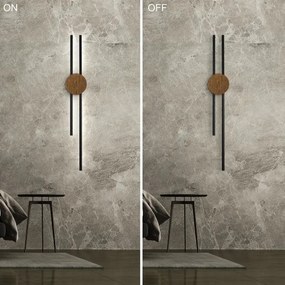 Brilagi - Lampada da parete LED WOODY COLLINE 15W 230V 80 cm rovere/noce