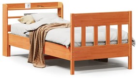 Letto senza materasso marrone cera 75x190 cm in legno di pino