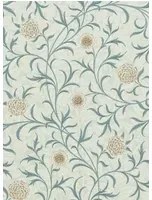 Morris & Co Carta da parati Scroll - Loden/ Slate