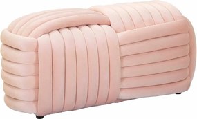Panchina in velluto rosa chiaro Softy - Mauro Ferretti