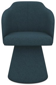 Sedia da pranzo color petrolio in imbottito Kanoa – Makamii