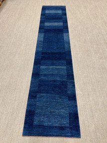 Loribaft Tappeto 100 x 470 Blu (Iran) Annodato A Mano